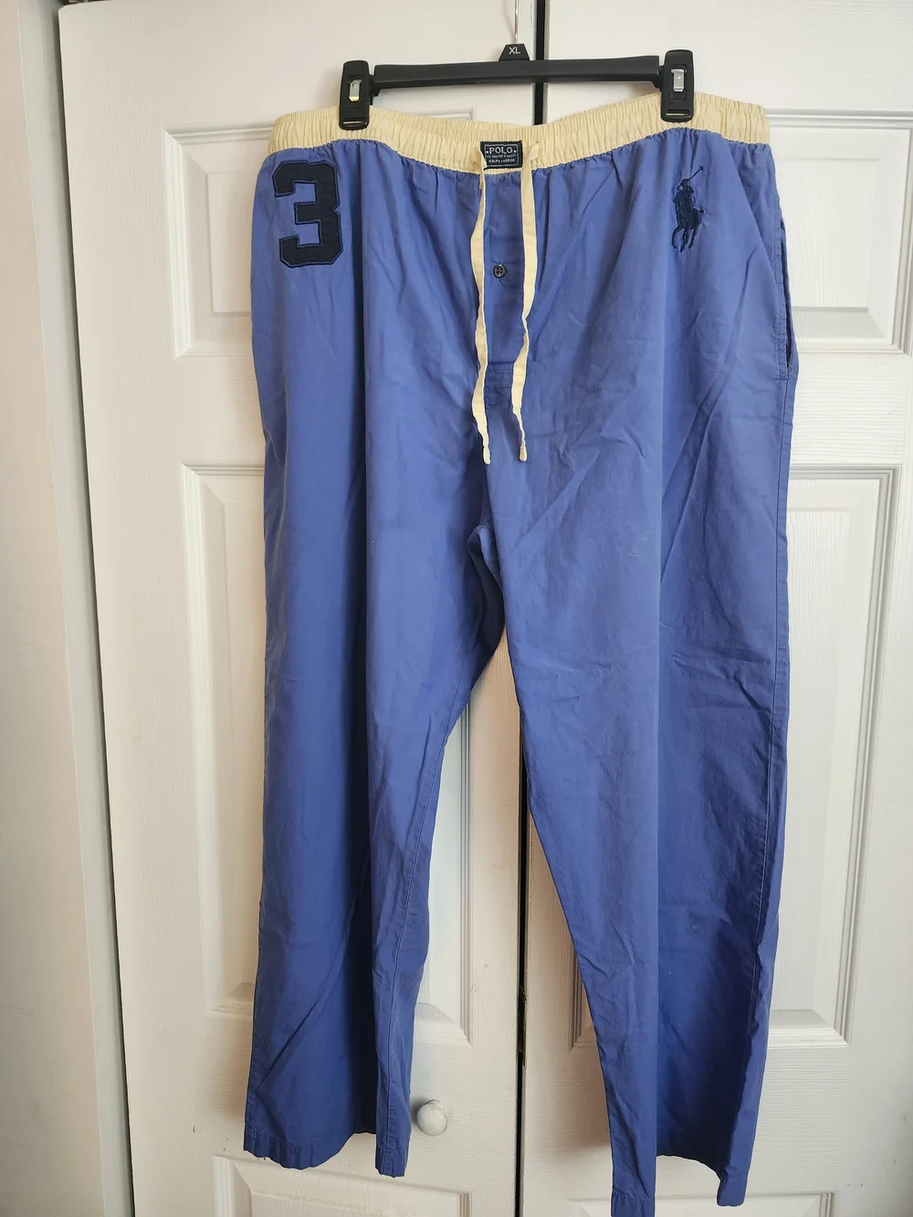 Polo by Ralph Lauren Blue Joggers with Cream Waistband
